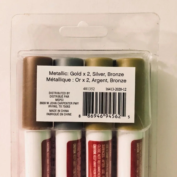 Craft Smart 4 Pc Metallic Chalk Marker Set Wet Erasable Crafts Scrapbook - Picture 5 of 8